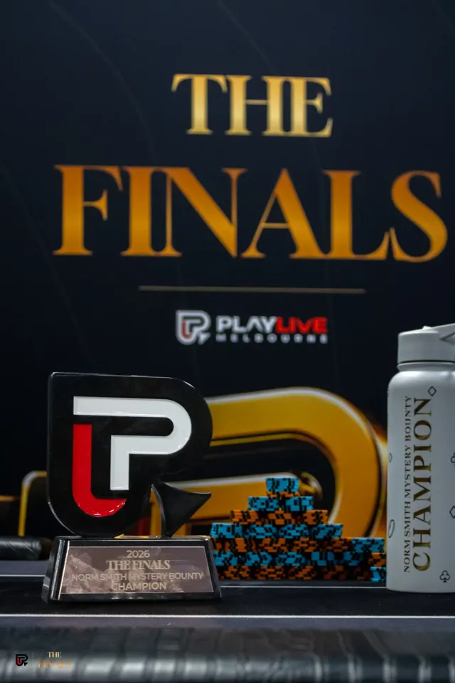The Norm Smith Mystery Bounty trophy and the winning chips